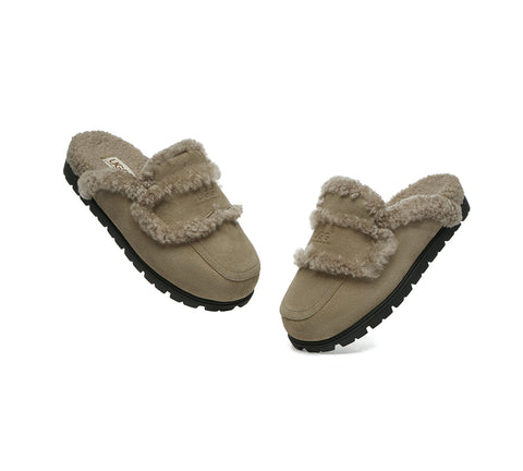 AUSTRALIAN SHEPHERD® UGG Slippers Sheepskin Wool Shearling Lined Remi