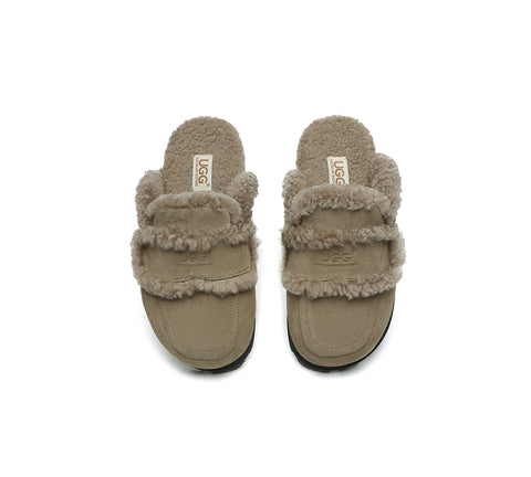 AUSTRALIAN SHEPHERD® UGG Slippers Sheepskin Wool Shearling Lined Remi