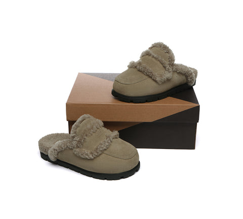 AUSTRALIAN SHEPHERD® UGG Slippers Sheepskin Wool Shearling Lined Remi