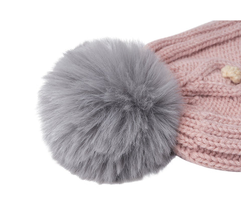 EVERAU® Kids Pom Pom Beanie and Scarf Gift Set Snell