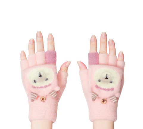 EVERAU® Fingerless Ultra Plush Knit Ewe Gloves