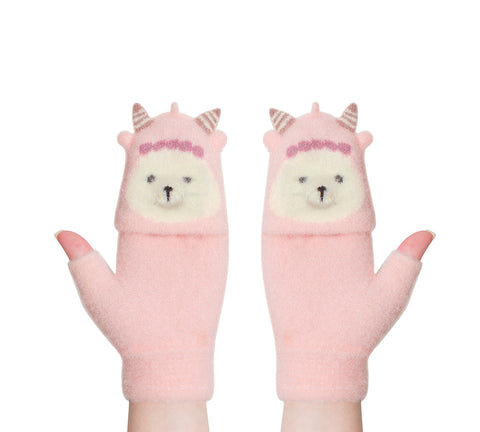 EVERAU® Fingerless Ultra Plush Knit Ewe Gloves