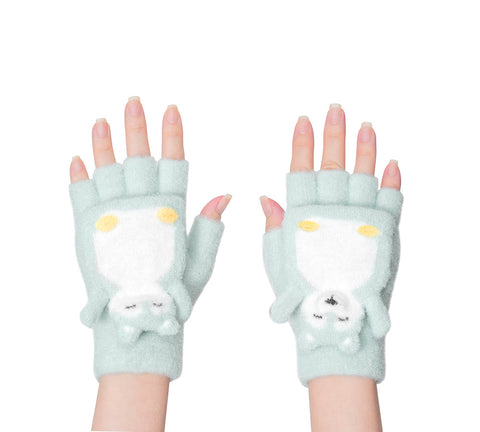 EVERAU® Fingerless Ultra Plush Knit Bearling Gloves