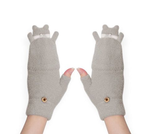 EVERAU® Fingerless Ultra Plush Knit Bearling Gloves