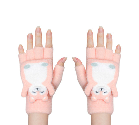 EVERAU® Fingerless Ultra Plush Knit Bearling Gloves