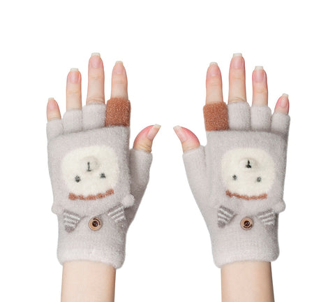 EVERAU® Fingerless Ultra Plush Knit Ewe Gloves