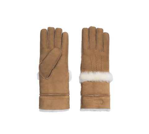 AUSTRALIAN SHEPHERD® Fluffy Sheepskin Wool Shearling Lined Gloves Puni