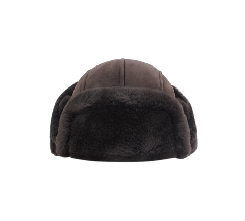 AUSTRALIAN SHEPHERD® Fluffy Sheepskin Wool Adjustable Bucket Theo Hat