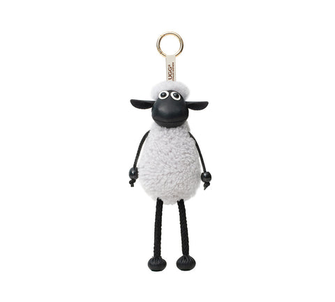 AUSTRALIAN SHEPHERD® Fluffy Sheepskin Wool Sheep Keyrings