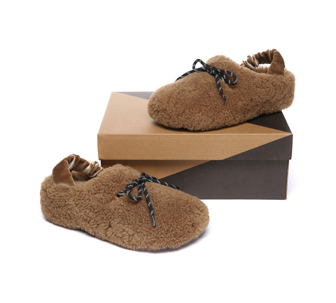 AUSTRALIAN SHEPHERD® UGG Slippers Women Curly Sheepskin Wool Slingback Barrett