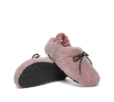 AUSTRALIAN SHEPHERD® UGG Slippers Women Curly Sheepskin Wool Slingback Barrett