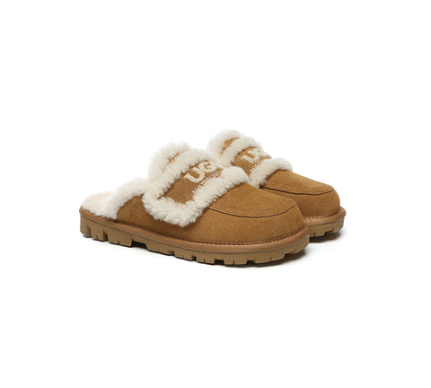 AUSTRALIAN SHEPHERD® UGG Slippers Women Sheepskin Wool Shearling Lined Rilee