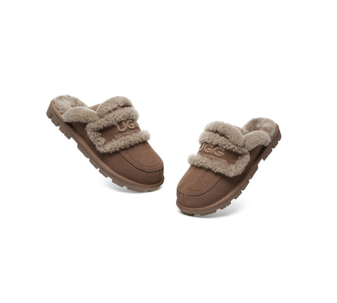 AUSTRALIAN SHEPHERD® UGG Slippers Women Sheepskin Wool Shearling Lined Rilee