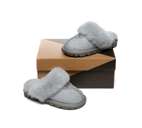 AUSTRALIAN SHEPHERD® UGG Slippers Kids Sheepskin Wool Shirley