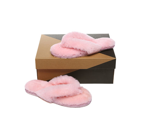 AUSTRALIAN SHEPHERD® UGG Thongs Women Fluffy Slides Farah