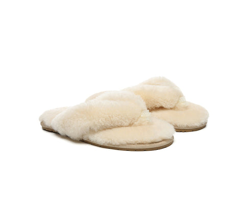 AUSTRALIAN SHEPHERD® UGG Thongs Women Fluffy Slides Farah