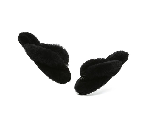 AUSTRALIAN SHEPHERD® UGG Thongs Women Fluffy Slides Farah