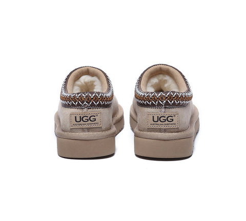 AUSTRALIAN SHEPHERD® UGG Sheepskin Wool Ankle Tazzy Slippers Hippie