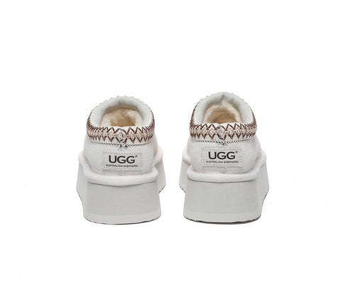 AUSTRALIAN SHEPHERD® UGG Slippers Sheepskin Wool Ankle Platform Tazzy Hippie