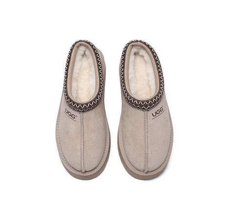 AUSTRALIAN SHEPHERD® UGG Slippers Sheepskin Wool Ankle Platform Tazzy Hippie