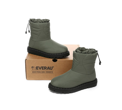 EVERAU® UGG Women Sheepskin Wool Waterproof Drawstring Boots Sonita