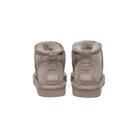 AUSTRALIAN SHEPHERD® UGG Boots Sheepskin Wool Ankle Mini Jade