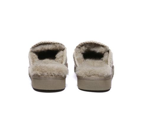 AUSTRALIAN SHEPHERD® UGG Slippers Women Sheepskin Wool Knitted Sophia