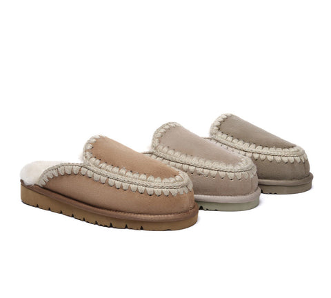 AUSTRALIAN SHEPHERD® UGG Slippers Women Sheepskin Wool Knitted Sophia