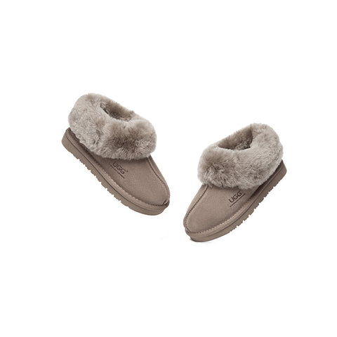 AUSTRALIAN SHEPHERD® UGG Slippers Kids Sheepskin Wool Ankle Homey - UGG EXPRESS