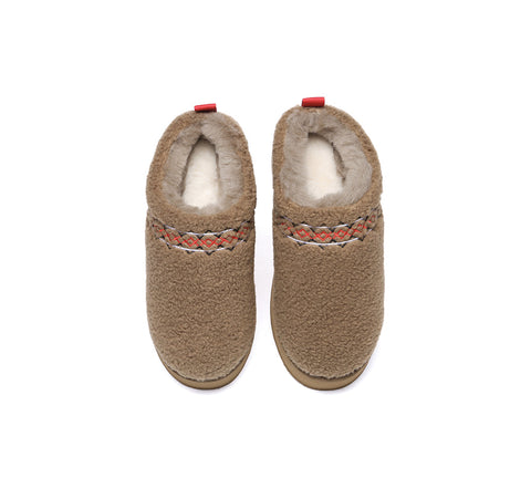 AUSTRALIAN SHEPHERD® UGG Slippers Sheepskin Wool Plush Ankle Platform Madge