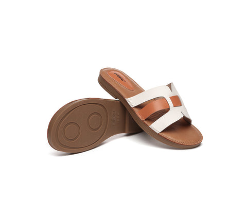 EVERAU® Women Leather Ultra Soft Flat Slides