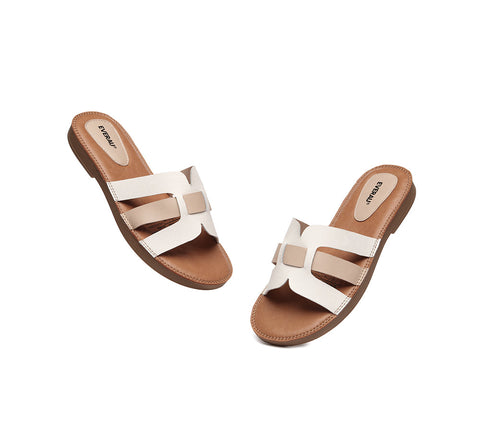 EVERAU® Women Leather Ultra Soft Flat Slides