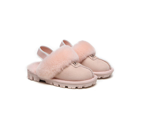 AUSTRALIAN SHEPHERD® UGG Kids Sheepskin Wool Slingback Slippers Suzie