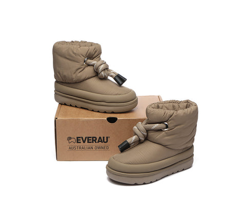 UGG Boots - EVERAU® UGG Sheepskin Wool Waterproof Adjustable Drawstring Ankle Boots Delabra