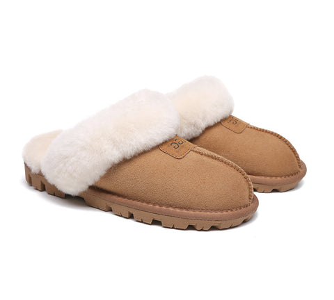 AUSTRALIAN SHEPHERD® UGG Double Face Sheepskin Wool Slippers Suzie Scuff