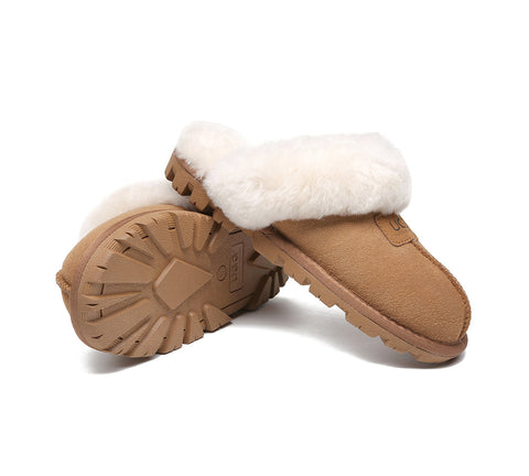 AUSTRALIAN SHEPHERD® UGG Double Face Sheepskin Wool Slippers Suzie Scuff