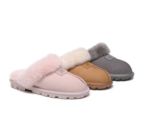 AUSTRALIAN SHEPHERD® UGG Double Face Sheepskin Wool Slippers Suzie Scuff