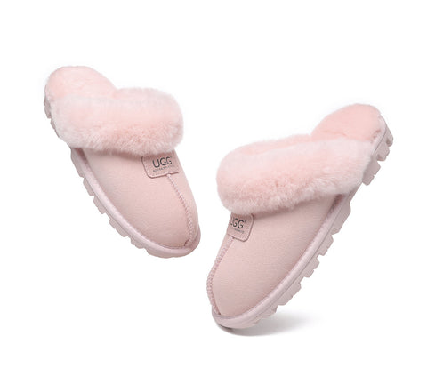 AUSTRALIAN SHEPHERD® UGG Double Face Sheepskin Wool Slippers Suzie Scuff