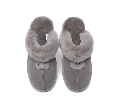 AUSTRALIAN SHEPHERD® UGG Double Face Sheepskin Wool Slippers Suzie Scuff