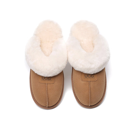 AUSTRALIAN SHEPHERD® UGG Double Face Sheepskin Wool Slippers Suzie Scuff