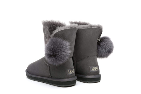 Australian Shepherd® UGG Boots Ladies Short Pom Pom Blakely