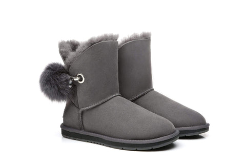 Australian Shepherd® UGG Boots Ladies Short Pom Pom Blakely