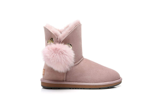 Australian Shepherd® UGG Boots Ladies Short Pom Pom Blakely