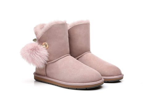 Australian Shepherd® UGG Boots Ladies Short Pom Pom Blakely