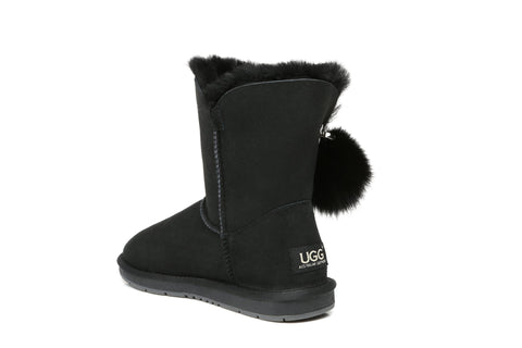 Australian Shepherd® UGG Boots Ladies Short Pom Pom Blakely