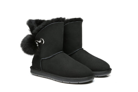 Australian Shepherd® UGG Boots Ladies Short Pom Pom Blakely