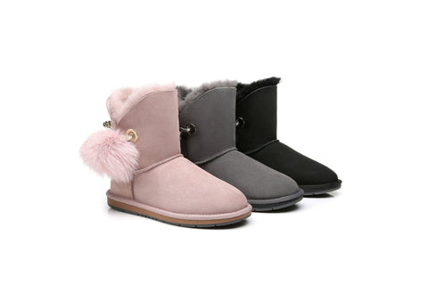 Australian Shepherd® UGG Boots Ladies Short Pom Pom Blakely