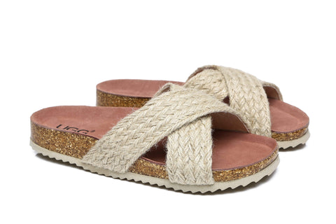 Slippers - AS UGG Women Sandals Espadrilles Flat Slide Milo