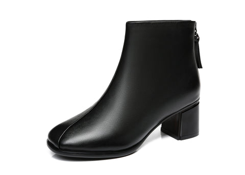 UGG Boots - TA Romina Women Black Leather Ankle Boots